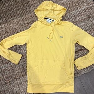 Lacoste Sunny Yellow Pullover with hood and front pocket